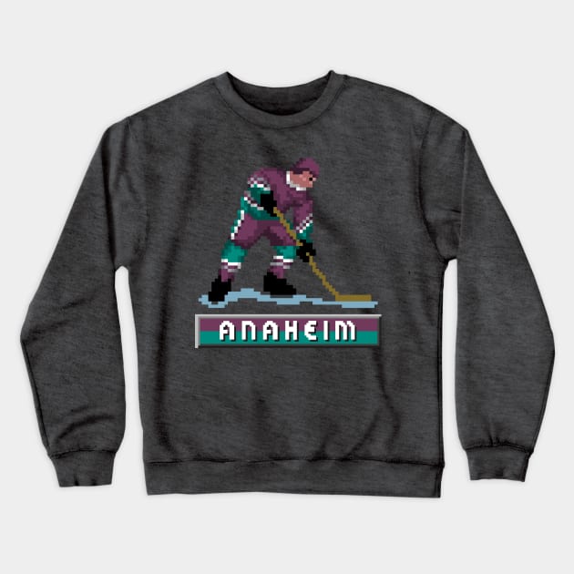 Retro Anaheim Hockey Crewneck Sweatshirt by clarkehall